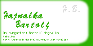 hajnalka bartolf business card